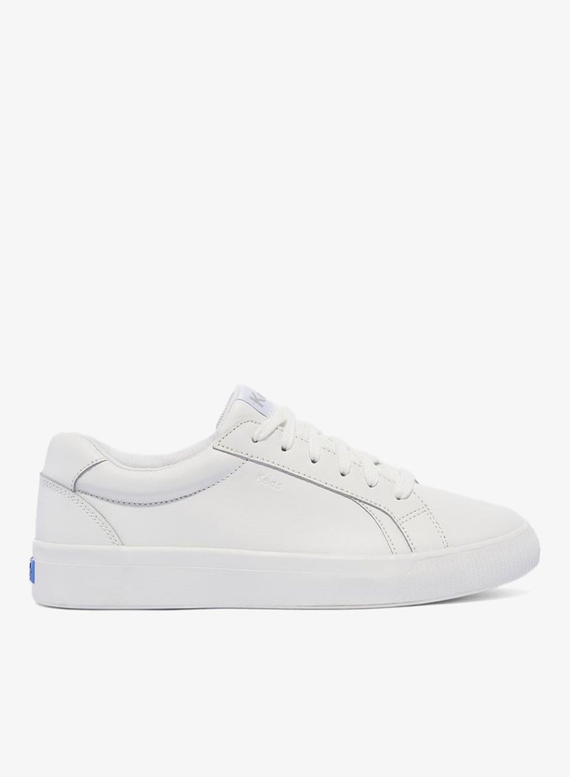 Keds Women's Pursuit Lace Up Leather Casual Sneaker White - Image 1